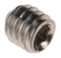 137-742 Plain Stainless Steel Hex Socket Set M4 x 4mm Grub Screw