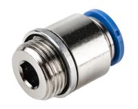 qs-g38-10-i Festo QS Series Straight Threaded Adaptor, G 3/8 Male to Push In 10 mm, Threaded-to-Tube Connection Style, 186113