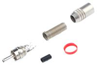 181-7714 RS PRO Cable Mount RCA Plug, Nickel, Silver, 5A