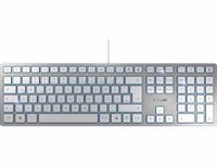 jk-1600gb-1 Cherry KC 6000 SLIM Wired USB Keyboard, QWERTY, Silver, White