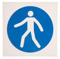 813-4609 RS PRO Plastic Mandatory Use This Walkway Sign With Pictogram Only Text
