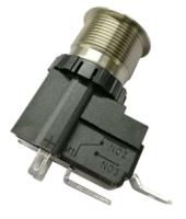175-8034 RS PRO Illuminated Push Button Switch, Latching, Panel Mount, 19.1mm Cutout, SPST, White LED, 250 / 125V ac, IP67