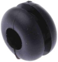 543-197 RS PRO Black PVC 6.4mm Cable Grommet for Maximum of 4mm Cable Dia.