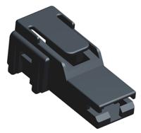 520961-1 TE Connectivity, Positive Lock .250 Mk I 1 Way Nylon Crimp Terminal Housing, Black