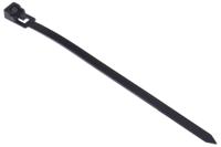 811-1795 RS PRO Cable Tie, Releasable, 125mm x 4.5 mm, Black Nylon, Pk-100