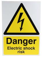 763-1588 RS PRO Electrical Hazard Warning Sign (English)