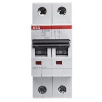 2cds272001r0064-s202m-c6 ABB System Pro M Compact S200M MCB, 2P, 6A Curve C, 440V AC, 125V DC, 10 kA Breaking Capacity
