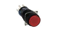 al6m-m24pr Idec A6 Series Illuminated Illuminated Push Button Switch, Momentary, Panel Mount, 16.2mm Cutout, 2CO, Red LED, 220V
