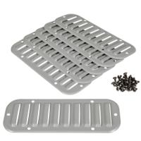 nsycag417x120m Schneider Electric Grey Steel Grille, Square Face Slat, 445 x 148mm