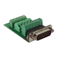 dgb15mt1 L-Com DGB 15 Way Through Hole D-sub Connector Plug, 2.77mm Pitch, with Boardlocks, Screw Locks