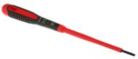 be-8220s Bahco Slotted  Screwdriver, 3 x 0.5 mm Tip, 100 mm Blade, VDE/1000V, 222 mm Overall