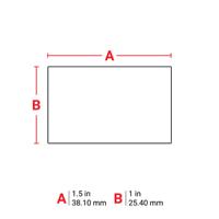 m6-31-423 Brady B-423 Black on White Cable Labels, 38.10 mm Width, 25.40mm Label Length, 38.1mm Label Width