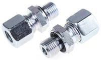 ge10lredcf Parker GE-R-ED Series Straight Threaded Adaptor, G 1/4 Male to Push In 10 mm, Threaded-to-Tube Connection Style