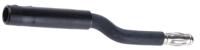 240164-21 Staubli Black, Male Test Connector Adapter With Brass contacts and Nickel Plated
