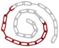 898-7157 RS PRO Red & White Steel Chain Barrier