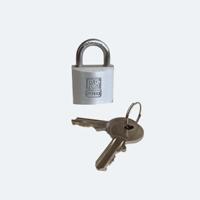 195-8256 RS PRO Key Aluminium, Stainless Steel Padlock, Keyed Alike, 5mm Shackle, 30mm Body