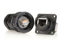 rjf5446 Amphenol Socapex RJF544 Series Female RJ45 Connector, Cable Mount, Cat5e 1 Port 8 -Way