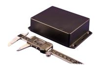 1591xxssflbk Hammond 1591 Series Black ABS Enclosure, IP54, Flanged, Black Lid, 109 x 81 x 41mm