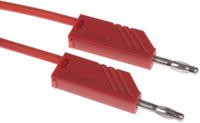 934094101 Hirschmann Test & Measurement, 16A, 60V dc, Red, 2m Lead Length