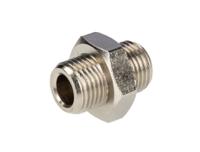 176-0985 RS PRO Brass Pipe Fitting, Straight Threaded Nipple, Male BSPP 1/8in to Male BSPP 1/8in