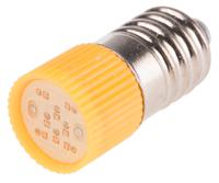 206-687 RS PRO Yellow LED Indicator Lamp, 28V ac/dc, E10 Base, 10mm Diameter, 120/110mcd