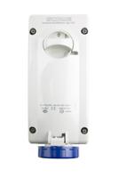5611683 Scame Switchable IP67 Industrial Interlock Socket 2P+E, Earthing Position 6h, 16A, 250 V
