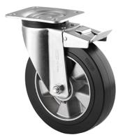 3677iep125p63 Tente Braked Swivel Castor Wheel, 300kg Capacity, 125mm Wheel