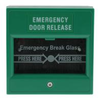 741-8284 RS PRO Green Emergency exit unlocking box, Break Glass Operated, Resettable, Mains-Powered