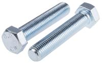 276-370 RS PRO Bright Zinc Plated Steel, Hex Bolt, M20 x 100mm