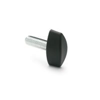 8364 Elesa  Black Glass Fibre Reinforced Polyamide Wing Knob, M6 x 25, Threaded Stud