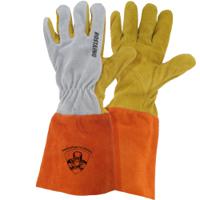 prosoud1t08 Rostaing PROSOUD Leather, Para Aramid Welding Gloves, Size 8, Cotton Coating