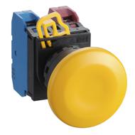 yw1b-m4e10b Idec YW Series Illuminated Push Button Complete Unit, Panel Mount, 22mm Cutout, SPST, IP65