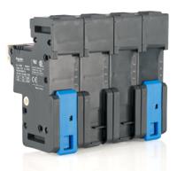 df223nc Schneider Electric 125A Rail Mount Fuse Holder for 22 x 58mm Fuse, 3P+N, 690V ac