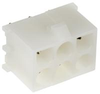 350431-1 TE Connectivity Universal MATE-N-LOK Series Straight Through Hole Mount PCB Socket, 6-Contact, 6.35mm Pitch, Solder