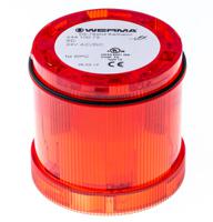 64410075 Werma KombiSIGN 71 Series Red Steady Effect Beacon Unit, 24 V, LED Bulb, AC, DC, IP65
