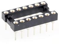 pos-314-s001-95 E-TEC 2.54mm Pitch Vertical 14 Way, Through Hole Turned Pin Open Frame IC Dip Socket