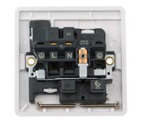 k2757-whi MK Electric Logic Plus White 1 Gang Plug Socket, 2 Poles, 13A, Type G - British, Indoor Use