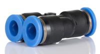916-0912 RS PRO Y Tube-to-Tube Adaptor, Push In 8 mm to Push In 8 mm, Tube-to-Tube Connection Style