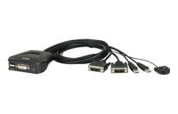cs22d Aten 2 Port USB DVI KVM Switch, 1920 x 1200 Maximum Resolution