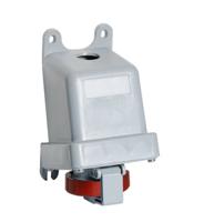 2cma167157r1000 Amphenol Industrial, 2CMA1 IP67, IP69 Red Wall Mount 3P+E Industrial Power Socket, Rated At 16A, 415 V
