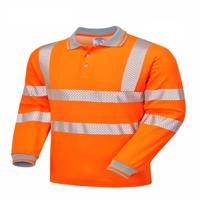 lfe904-s PULSAR LFE904 Orange Men Hi Vis Polo Shirt, S