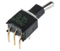 tl36w0050 APEM Toggle Switch, PCB Mount, On-On, SPDT, Through Hole Terminal