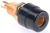930176700 Hirschmann Test & Measurement Black Female Banana Socket, 4 mm Connector, Solder Termination, 32A, 30 V ac, 60V dc,