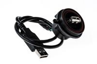 px0844a0m50a Bulgin Straight, Panel Mount, Plug- Single Port Type A 2.0 IP68, IP69K USB Connector