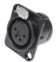 208-5197 RS PRO Panel Mount XLR Connector, Female, 50 V, 4 Way, Silver Plating