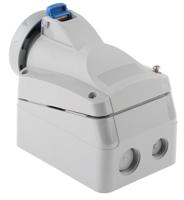 5-553-54 Legrand P17 Tempra Pro Series, IP66, IP67 Blue Surface Mount 2P+E Industrial Power Socket, Rated At 16A