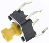 b3f-1052 Omron Yellow Plunger Tactile Switch, SPST 50 mA @ 24 V dc 3mm Through Hole