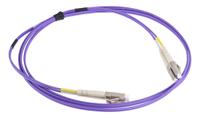 536-6737 RS PRO LC to LC Duplex Multi Mode OM3 Fibre Optic Cable, 50/125μm, Purple, 2m