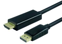 11045785-10 Roline Male DisplayPort to Male HDMI, PVC  Cable, 4K, 1m