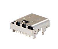 213716-0001 Molex Right Angle, SMT, Socket- Dual Port Type C 2.0 USB C Connector